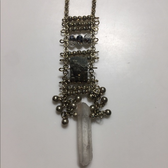 Long Crystal Necklace - Picture 2 of 2